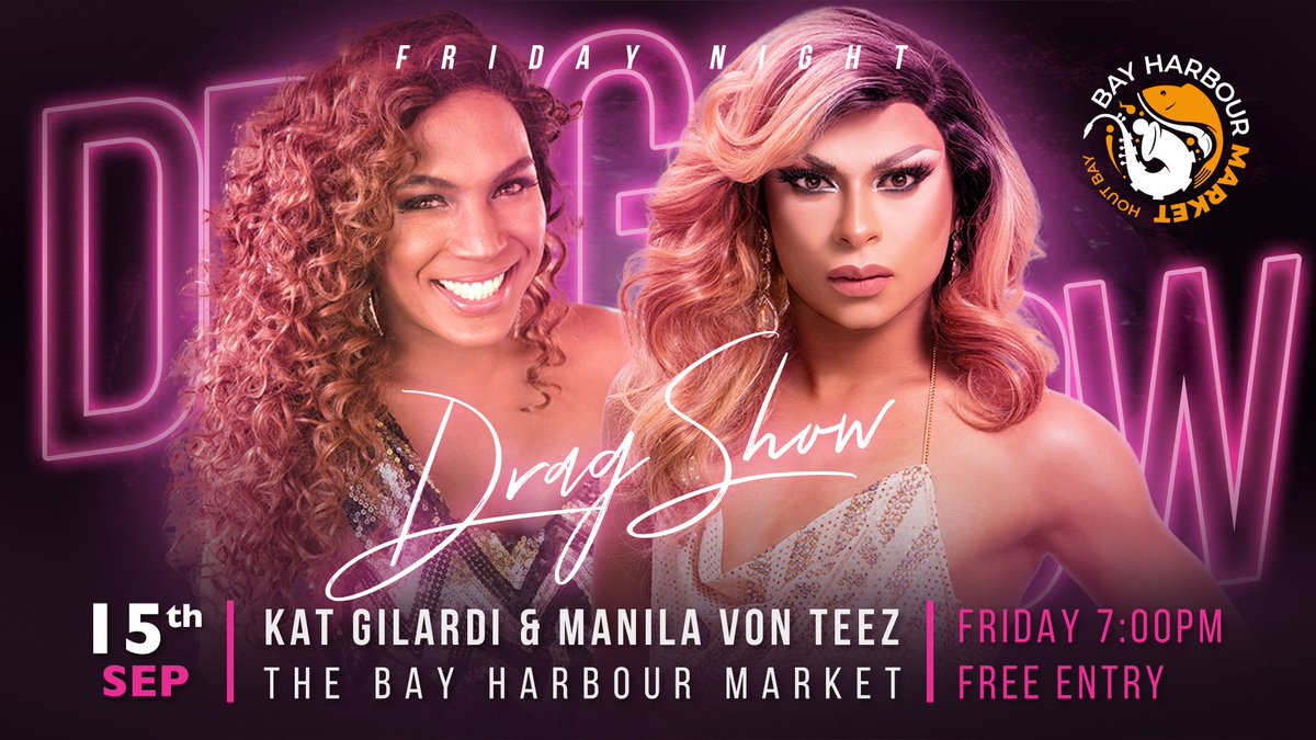 We are bringing in the new month of #SPRING with all the glitz and glamour starring world-renowned Kat Gilardi and Manila von Teez!

Join us on Friday 15TH SEPTEMBER 2023 at your favourite destination in Cape Town - the show starts at 7 PM sharp!