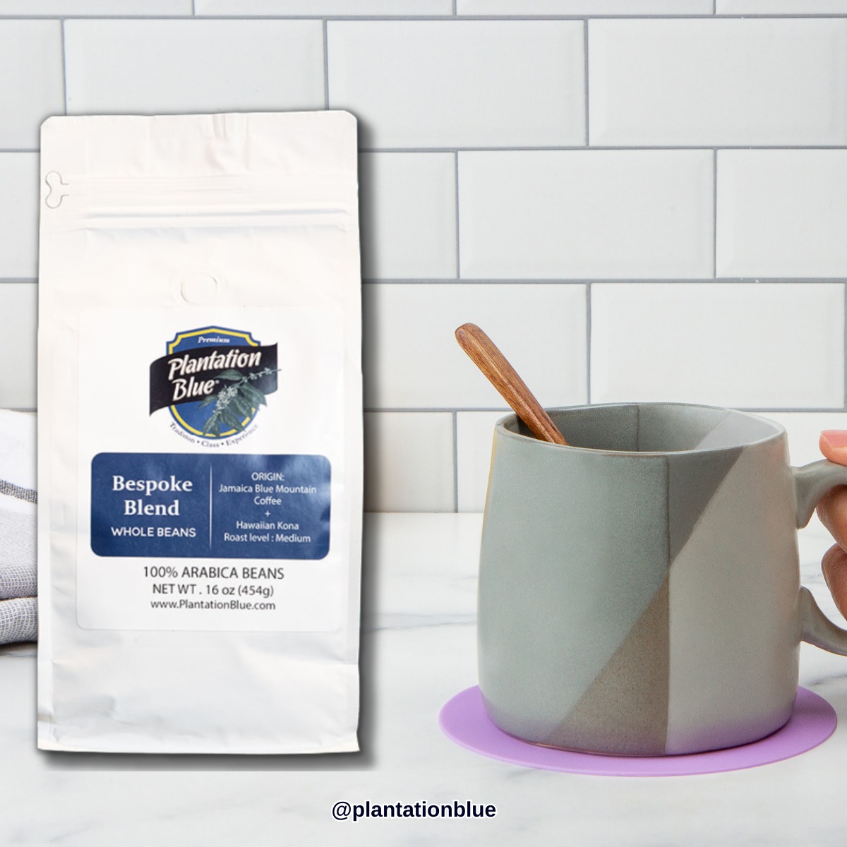 Plantation Blue medium-roasted, ground coffee is a harmonious combination of rare Blue Mountain beans and exquisite Kona coffee.

#hawaiiankona #plantationblue #jamaican #bluemountaincoffee #arabicabeans #mediumroast #coffee #coffeelovers #bestcoffee #CoffeeTime