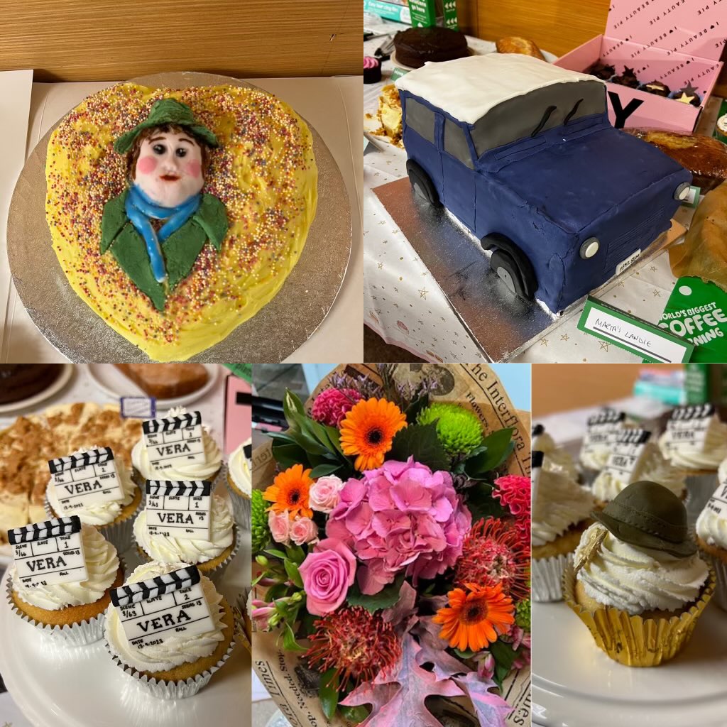 BrendaBlethyn's tweet photo. just a small section of itv VERAโs MACMILLAN COFFEE MORNING. yummy!!! #Macmillancoffee morning #Vera https://t.co/nSKFZZ8k1W