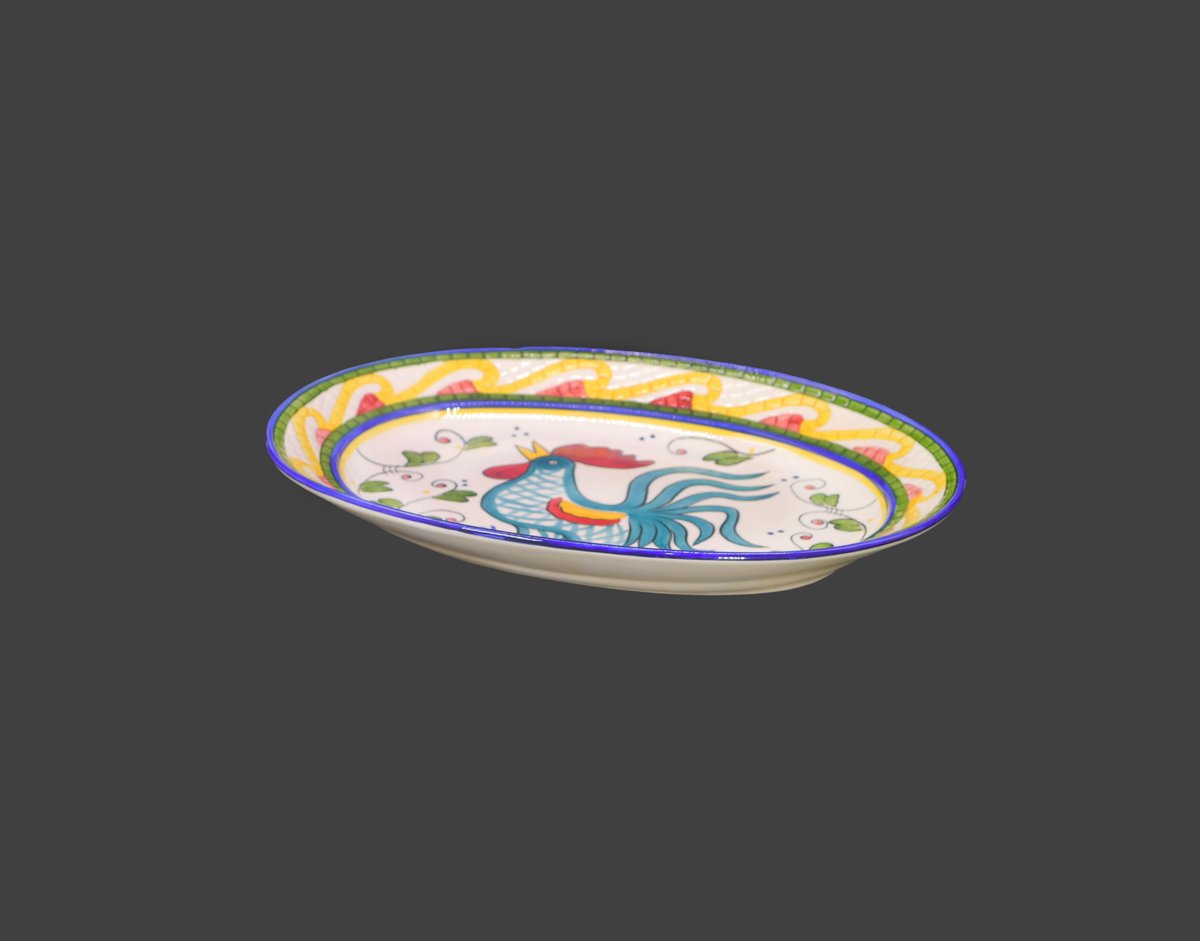 G97816960Girl's tweet photo. Clay Art Mosaic Rooster large, oval turkey platter with raised sides. Central hand-painted rooster high-relief mosaic rim. https://t.co/4hgKu61VC6 via @Etsy #BuyfromGroovy #antiqueshop #tableware #dinnerware #vintagetableware #MosaicRooster #ClayArt #GoodLuckRooster #ClayArtMosaicRooster #EtsySellers