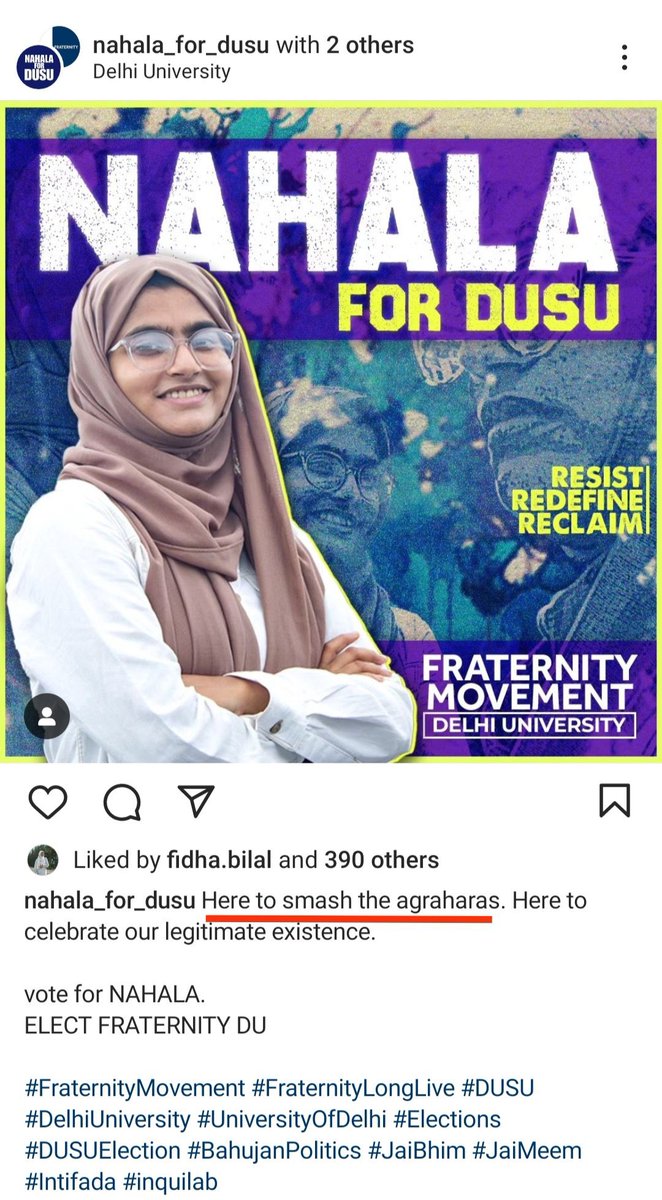 A Kerala based Islamic organisation in Delhi University proclaiming they will smash houses of a Tamil Hindu community(agraharas)
Agraharas community mostly consists of Tamil Brahmins who hold lands & into the farming.
#Annamalai 
#UdayanidhiStalin 
#SanatanaDharma 
#DMKMuktBharat