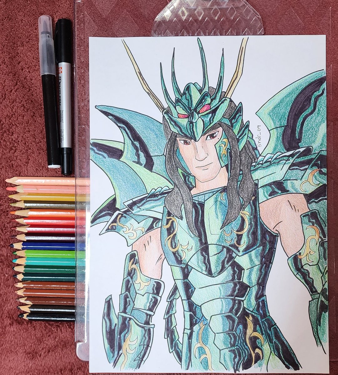 sndr_r's tweet photo. Reuel in Dragon Armor
#timeprincess #dutp #traditionaldrawing #reuel #SaintSeiya #dressup #traditionalart #dragonarmor #crossover https://t.co/hWXaZdi2Bq