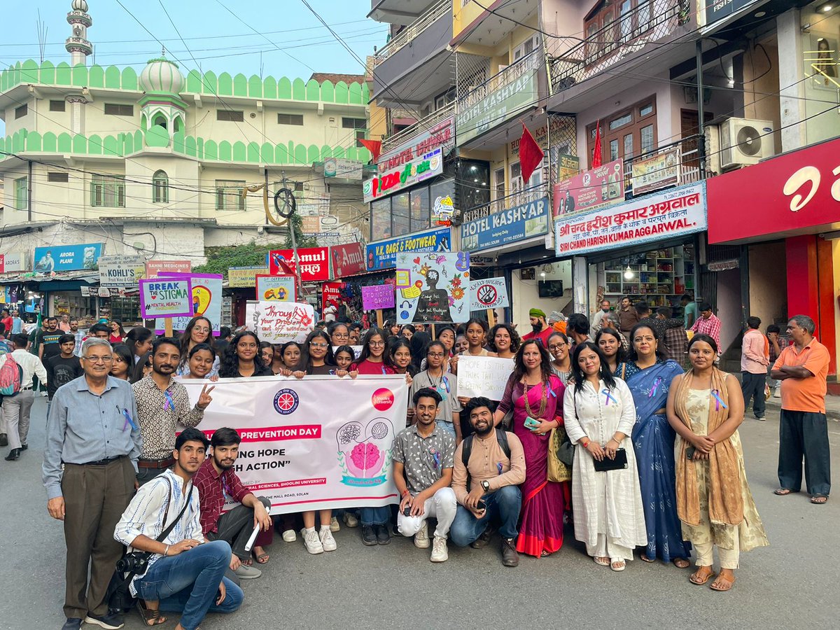 nss_shoolini's tweet photo. #nss joins hands to raise awareness on #WorldSuicidePreventionDay2023 with an impactful awareness walk #SpreadHope #AwarenessWalk 
@PoonamNanda56 @_NSSIndia @Anurag_Office @atulkhosla26 @NSSRDChandigarh @ShooliniUniv https://t.co/Nsn9JfUVEX
