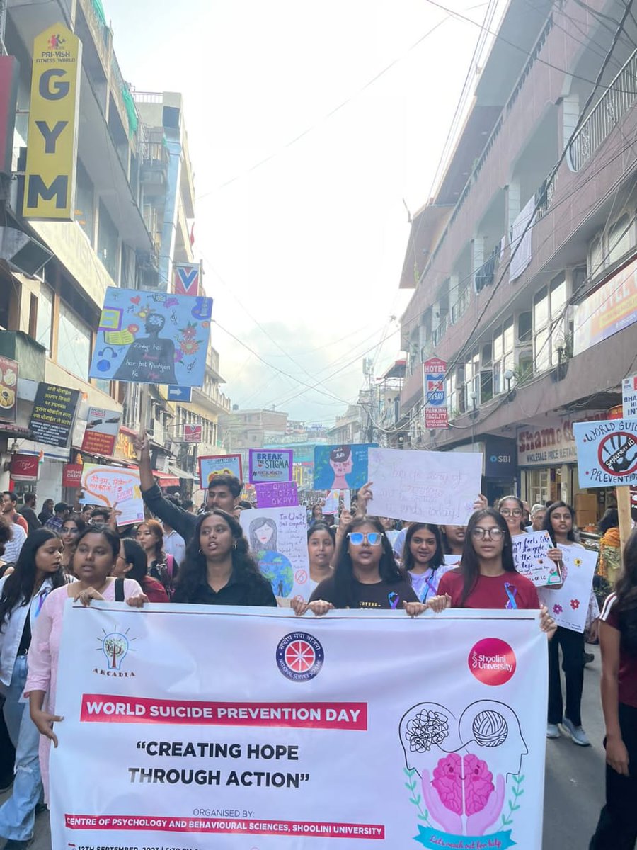 nss_shoolini's tweet photo. #nss joins hands to raise awareness on #WorldSuicidePreventionDay2023 with an impactful awareness walk #SpreadHope #AwarenessWalk 
@PoonamNanda56 @_NSSIndia @Anurag_Office @atulkhosla26 @NSSRDChandigarh @ShooliniUniv https://t.co/Nsn9JfUVEX
