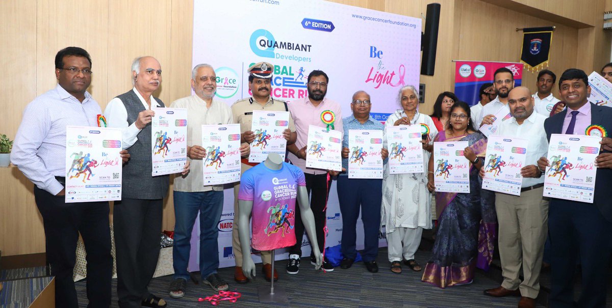 Launched the T-Shirt for the World's largest cancer awareness Run 'Global Grace Cancer Run-2023,' a global movement uniting 130 countries to raise cancer awareness and support underprivileged communities. Join us on October 8th at Gachibowli Stadium to fight against cancer.