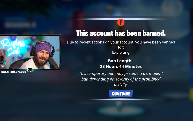 Ruflesscat's tweet image. .@EpicGames
@FortniteGame
@DonaldMustard
@elonmusk
@bugha
@KhabyLame
@Ninja
@PETA
@TomfromMy_Space
@FiveGuys
@BillNye
@DrPhil
@ArianaToday
@MrBeast
@Oprah
I just got banned when everything I do is on stream? Please I have a family to feed and I'm addicted to Fortnite help me 🥲