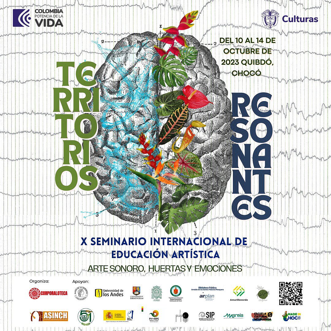 CorpOraloteca's tweet photo. Desde 2013 venimos liderando los seminarios de Educación Artística. Del 10 al 14 de octubre, celebraremos nuestros 10 años, con el X Seminario Internacional “Territorios Resonantes: Arte sonoro, huertas y emociones”. 
Conoce nuestra programación: https://t.co/hFW0jO0GtA https://t.co/21lf8rSQA8