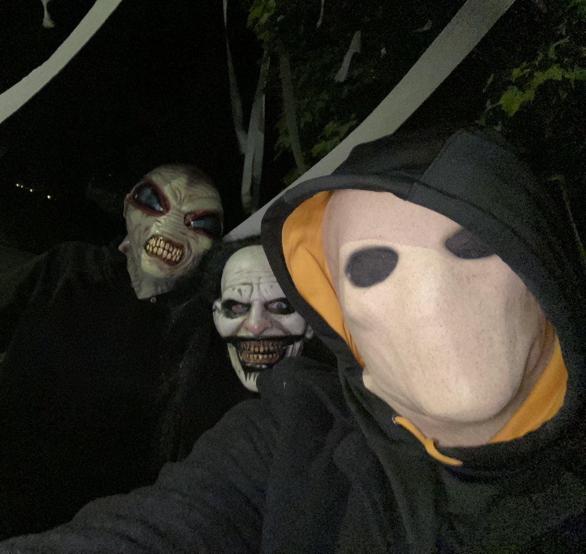 Mr_Mulford's tweet photo. I think I’m having more fun than the T.P.ers. They are pretty brave until we creep out of the shadows. #Homecoming2023 https://t.co/34UFdlPq4U