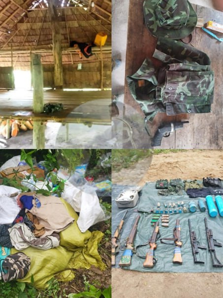 Freelancejou333's tweet photo. According to the reports of locals who don't want the PDF terrorists, the government forces made a operation to arrest PDF and managed to seize PDF in death and various arms and ammo in Yedashe tsp, Bago region, Myanmar on 12 Sept.
#WhatsHappeninglnMyanmar #PDFterrorists https://t.co/SiZNFpF75y