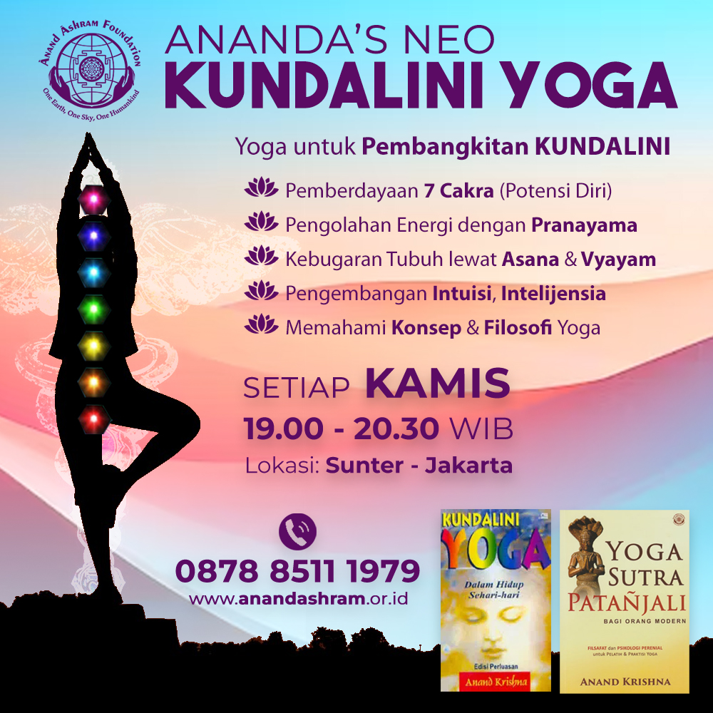 AnandAshram's tweet photo. Berdayakan #Potensi Diri di Era #Disrupsi dg #Kundalini #Yoga | ☎️ 0878 8511 1979

#YogaJakarta #YogaSunter #YogaSehat #YogaKundalini #KundaliniYoga #KelasYoga #LatihanYoga #ProgramYoga #KursusYoga #BelajarYoga #KebangkitanKundalini #PotensiDiri #Sunter #SunterMas #KelapaGading https://t.co/0wuGCyuSS4