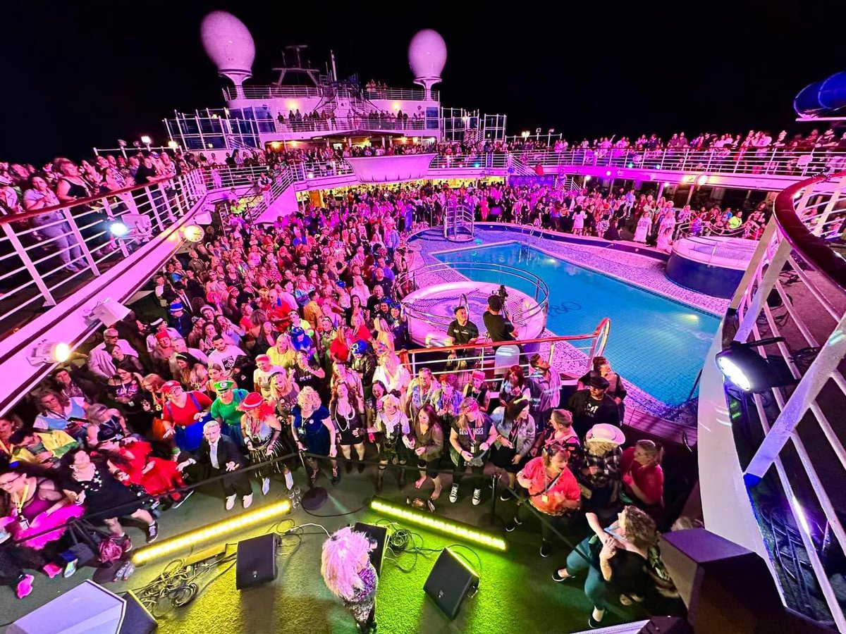 forever80sband's tweet photo. BRISBANE!! P&amp;O Encounter, you were INCREDIBLE. We are calling it ……. It was the ⭐️BIGGEST 80s cruise to date!! ⭐️Your energy was electric, and LOUD!! 🎸It just gets bigger…. &amp; wilder each time! 🫶 you all!
 #80s #80smusic #forever80sband https://t.co/tRymIyZHjf