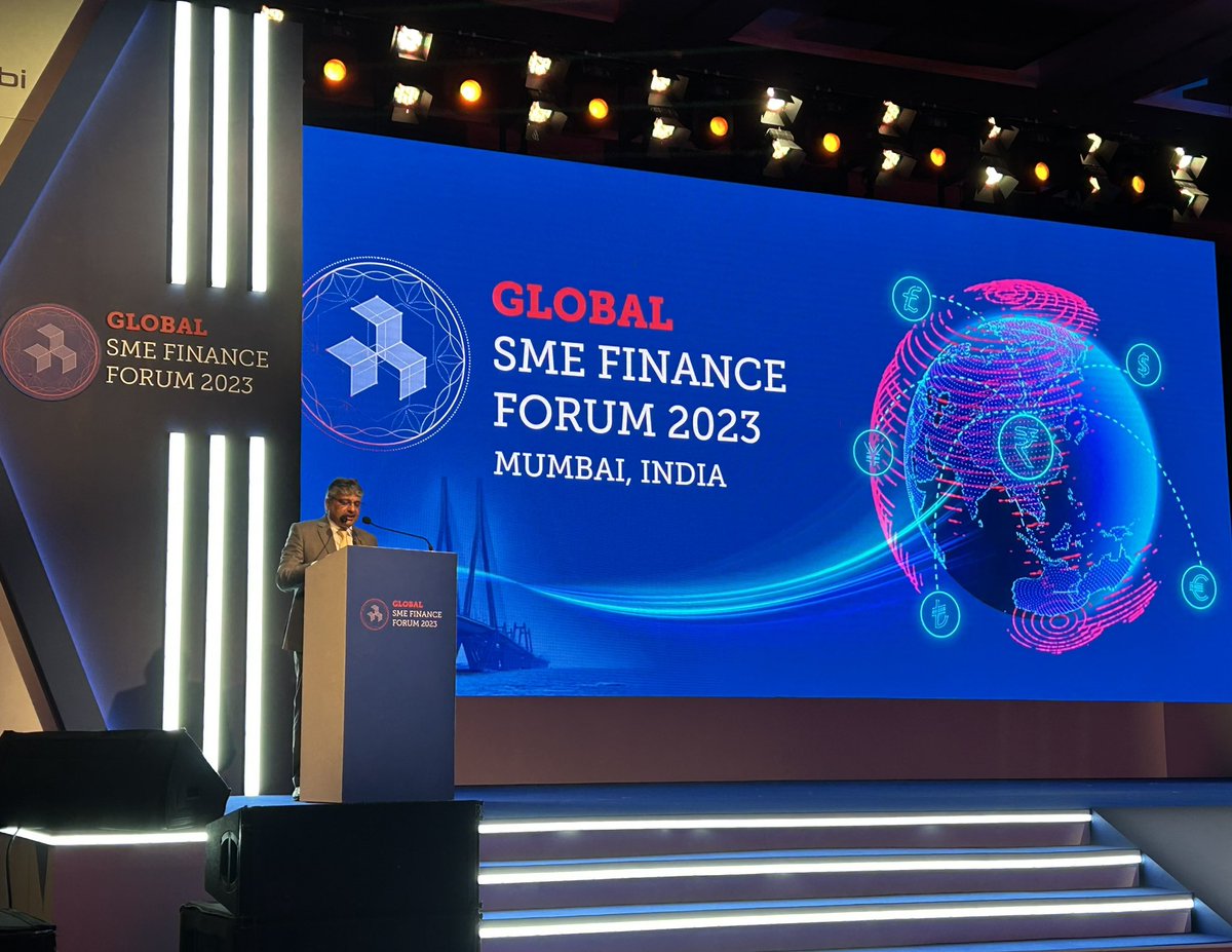sidbiofficial's tweet photo. Mr. A K Goel, @ChairmanIba opened Day 2 of the #GSMEFF2023 with remarks on the improvements in digitising the #financing & #SME sector. He further stressed on the handholding mechanism required by SMEs across finance,marketing, advisory & digital literacy. https://t.co/zX5gIahvlB