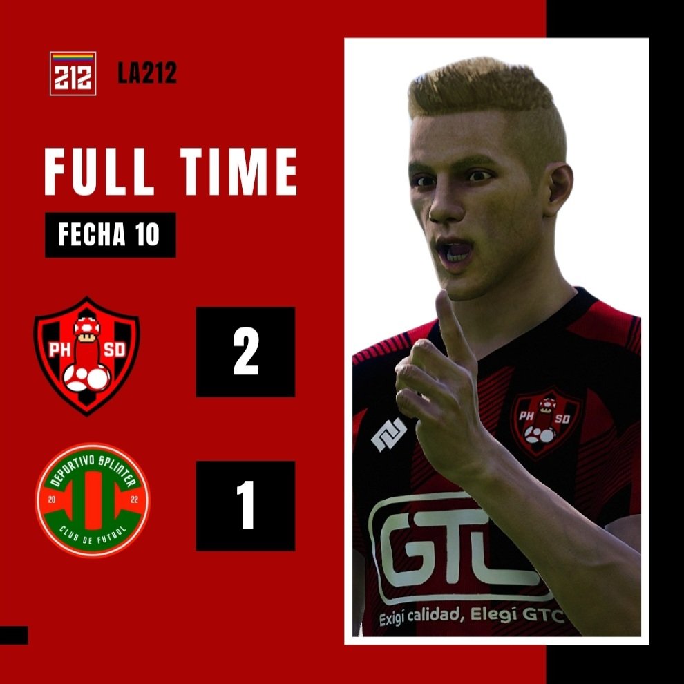 GAAAAANOO EL HONGO 🍄

PorHongo 2️⃣ - 1️⃣ DepSplin

⚽️ Eminem Cuervo
⚽️ Telles

#FuerzaPorHongo ❤️🖤