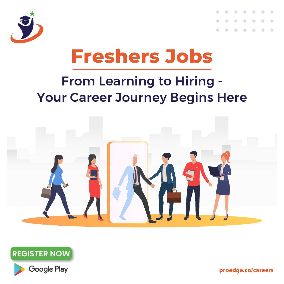 Proedge_Careers's tweet photo. Ready to kickstart your career journey?
Visit our website to explore freshers job opportunities &amp; prospects today!

Join us today and start your career on the right path @ https://t.co/0JJaCxRUW8

#ProedgeCareers #FreshersJobs #CareerJourney #LearningToHiring #CareerDevelopment https://t.co/aMjG4xGB9Q
