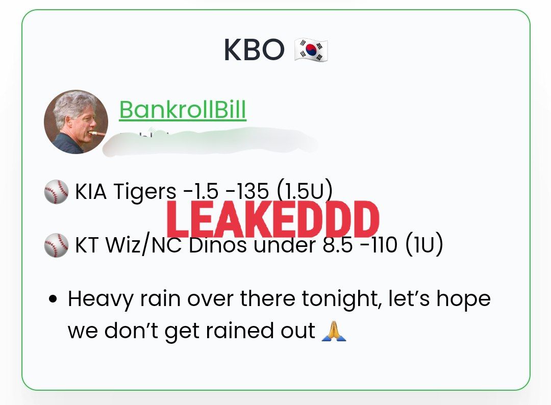 ItsCappersPicks's tweet image. KBO WAKE N CASH
#bankrollbill
#RBsSportsPlays
#DirtyBubbleBets