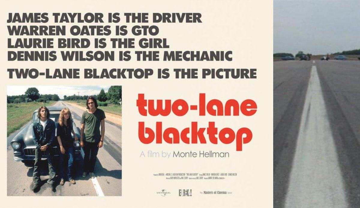 ccasantafe's tweet image. TOMORROW - Come to CCA at 6pm to see #TwoLaneBlacktop with David Meyer and talk about the essence of the American #roadmovie.  See why this is a cult classic – #cars #dragsters #pop icons #truckstops  Tix here: ccasantafe.org/event/closer-l…