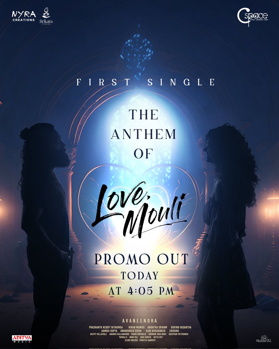 Get ready to experience the magic of love all over again ❤️‍🔥 The Anthem of #LoveMouli Promo will be out today @ 4:05 PM ❤️ Full Song out on Sept 15th @ 11:45 AM 💕 @pnavdeep26 @PankhuriGidwan1 @Love_Avaneendra #GovindVasantha @IananthaSriram #AnishKrishnan @bhavanasagi