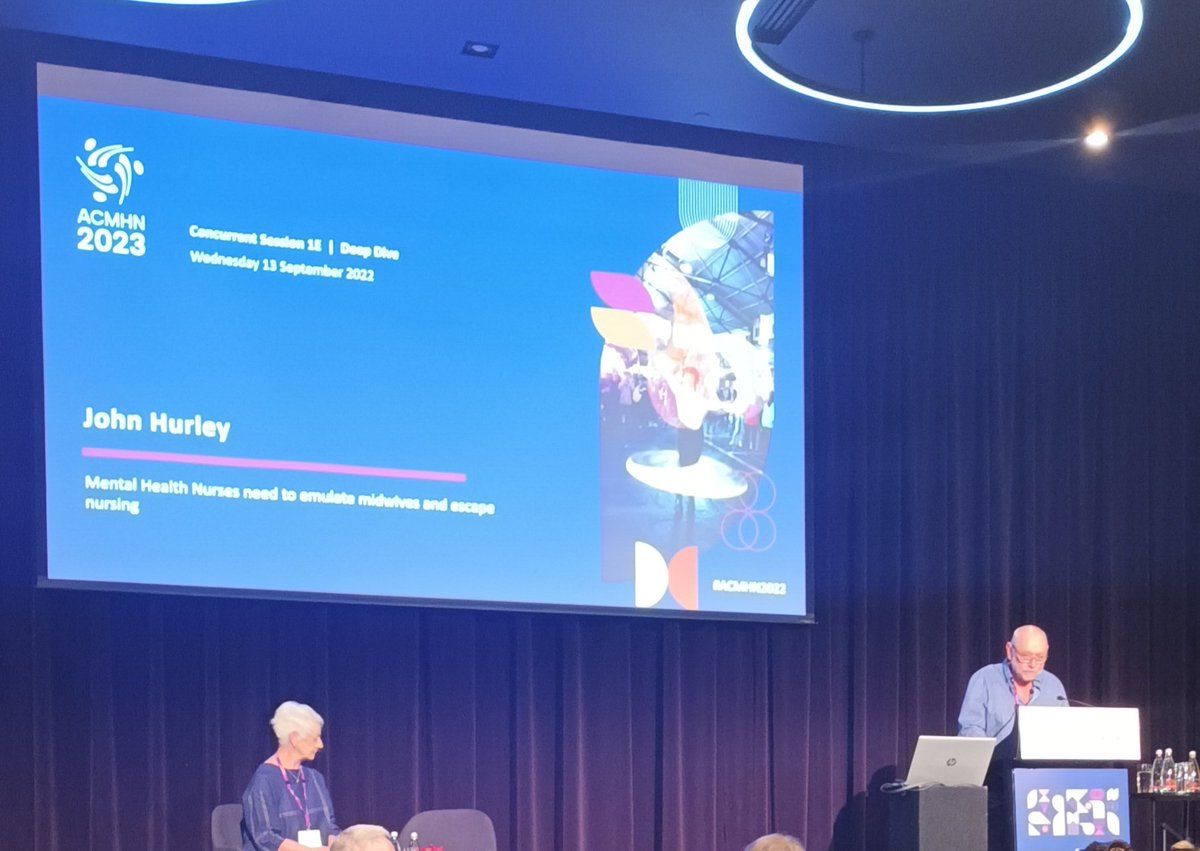 Cyflwyniad diddorol! Should we break free from nursing? It was great to hear Prof John Hurley talk about mental health nursing identity <a href="/CU_MHNurse/">CU_MentalHealthNurse</a> #acmhn2023