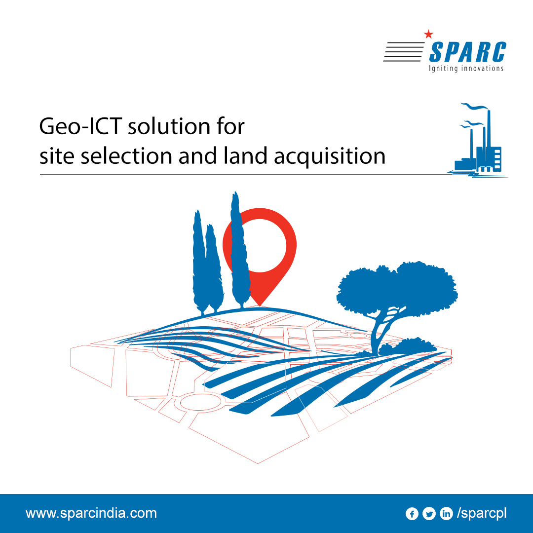 SPARC's Geo-ICT-based land Information & land Acquisition Management System assists users in the objective selection of land for various infrastructure and industrial projects and expediting land acquisition.#SPARCIndia #LandInformationSystem #SiteSelection #LandAcquisition #SaaS