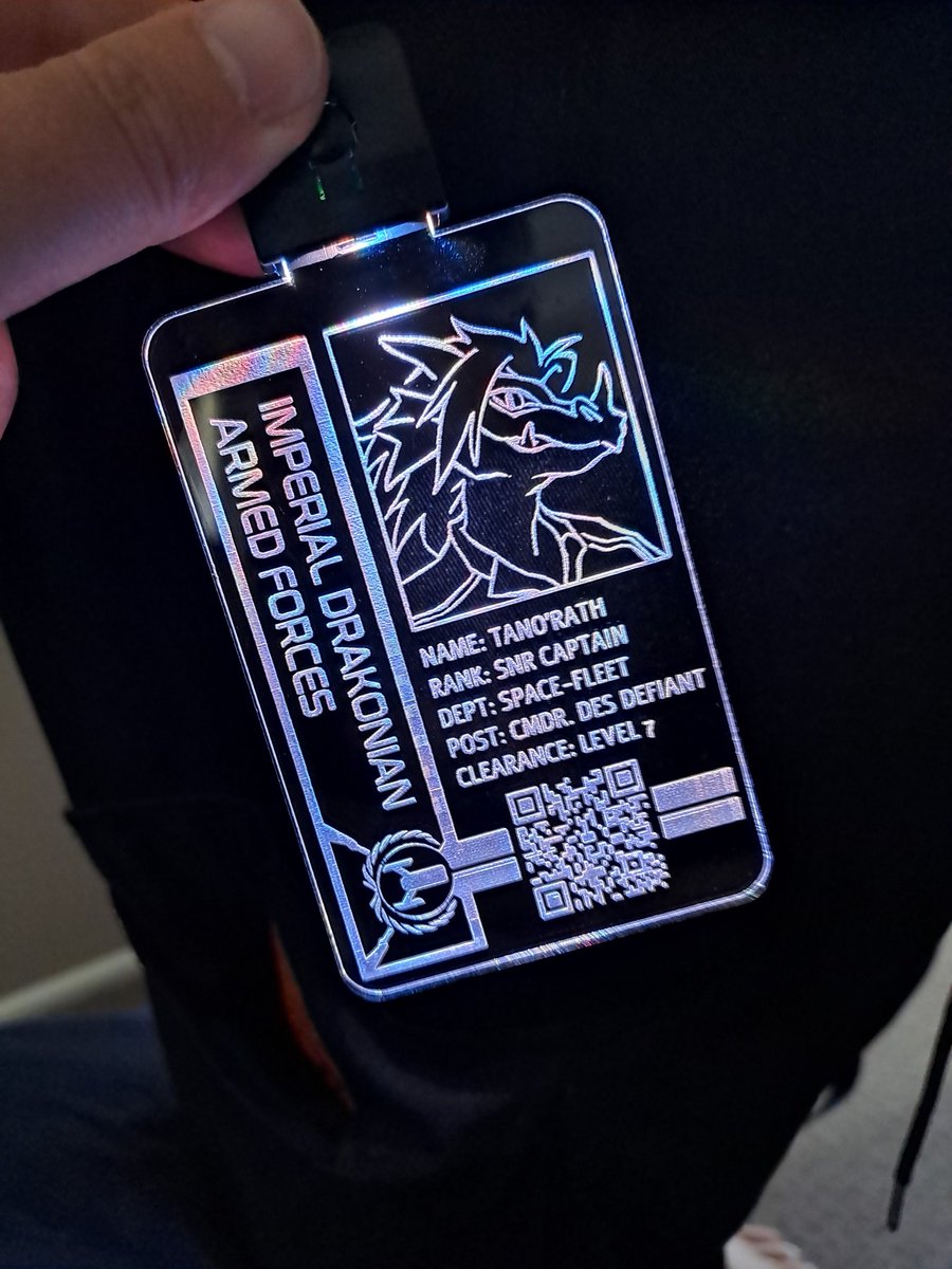 Access/ID tag commissions for the radical duo: 
<a href="/ItLiyet/">Liyet</a> and <a href="/Tanorath_Drgn/">Tano'rath</a> !

Definitely top of the list of my favorite tags done so far✨