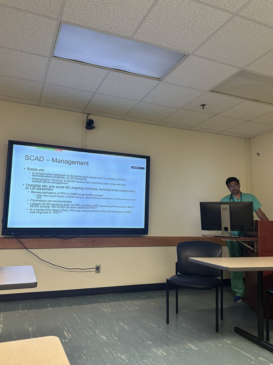 An educative and interactive presentation on non atherosclerotic causes of ACS by Dr. Jaisingh, second year fellow! @KeerthishJ @LSUHS @JACCJournals #CardioTwitter #MedEd