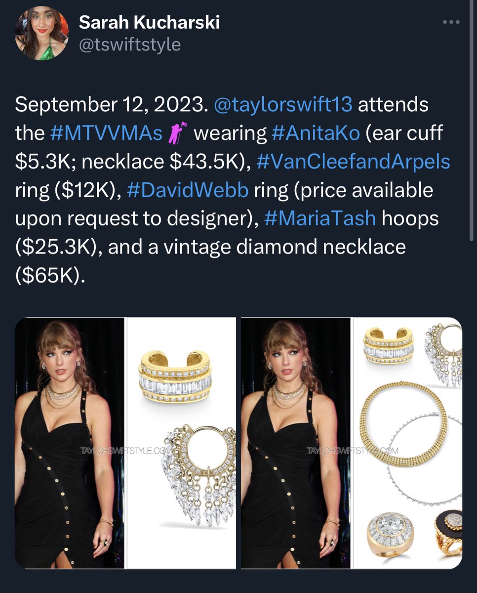 Taylor Swift lost the diamond part of the $12,000 Onyx &amp; Diamond ring she was wearing #VMAs 💎