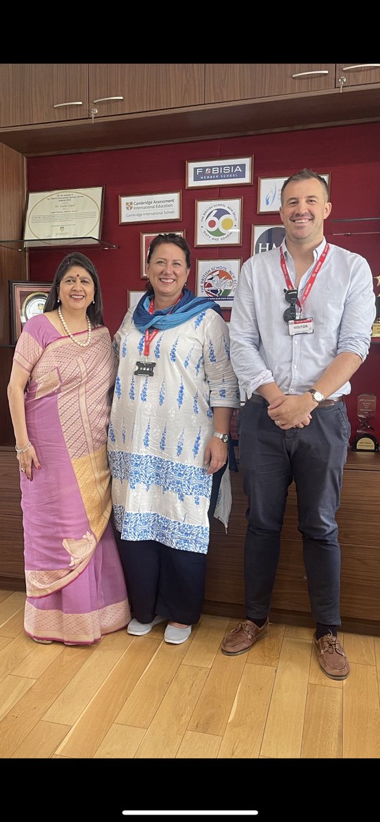 Was lovely to host leaders Tom and Karen from the Aiglon School Switzerland! The world indeed is one family with more  in common than is believed!#TBSDELHI