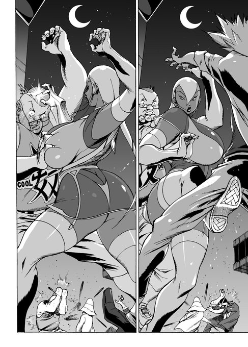 寄って来た悪党をお仕置きするためですけどね。
テ-レッテ～♪
To punish the bad guys who came up to her, though.
"omae wa mou shindeiru" 