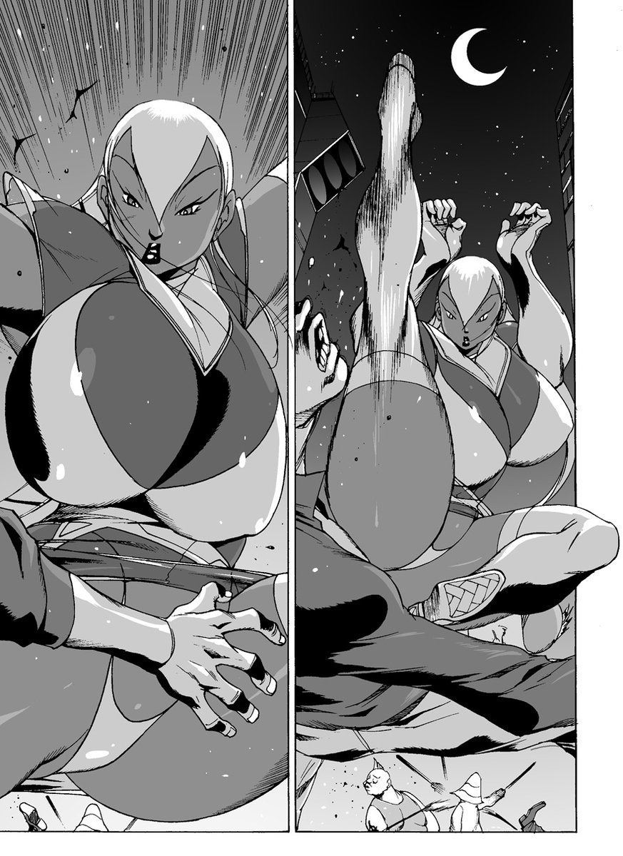 寄って来た悪党をお仕置きするためですけどね。
テ-レッテ～♪
To punish the bad guys who came up to her, though.
"omae wa mou shindeiru" 