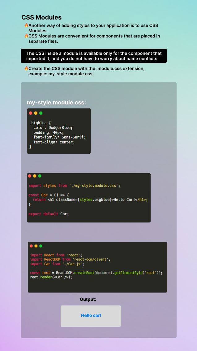 arunprasanthm7's tweet image. ⚡The way of styling React using CSS [Continuation]🌈
Check this👇🏼👇🏼
#reactcss #css #react #reactjs #reactjsdevelopment
