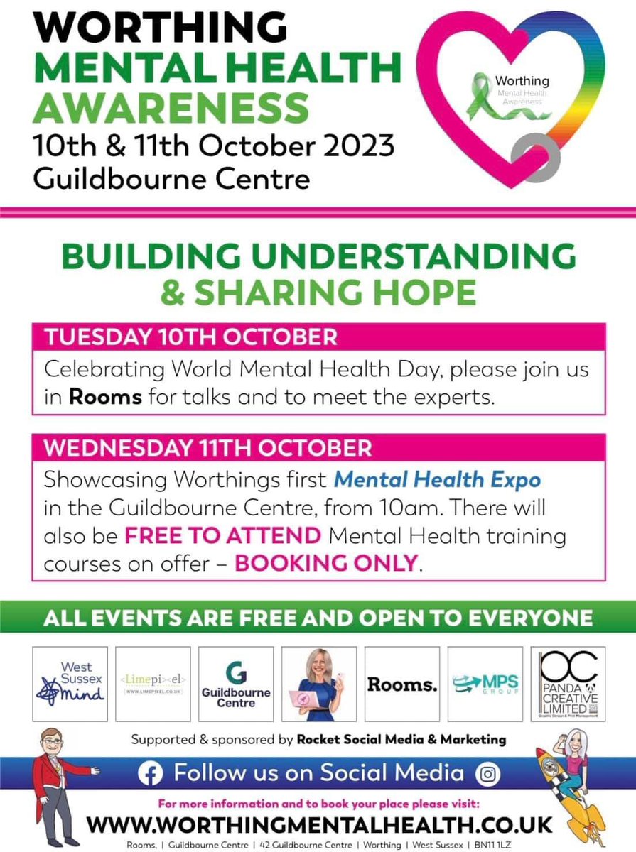 Your invitation to #MentalHealthAwareness event & event poster It’s FREE & open to everyone - spread the word @worthingandadur @adurandworthing @WorthingJournal @Worthing_Herald @InsideMagazines #MentalHealthMatters #worldmentalhealthday