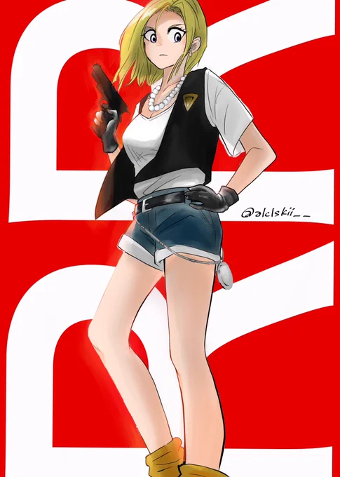 18号さん#イラスト #ドラゴンボール 