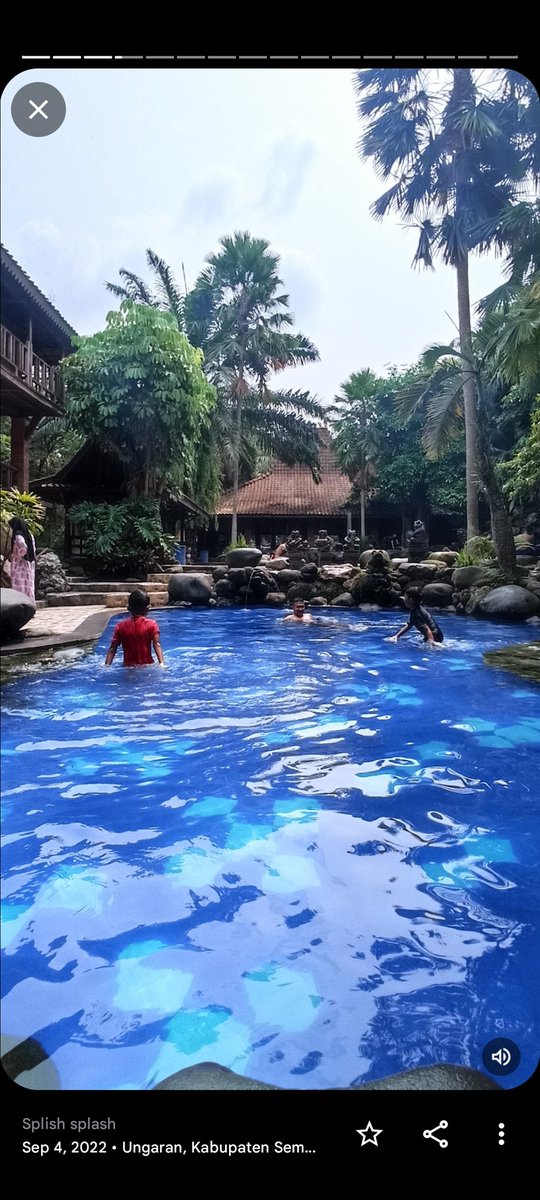 Lama tak berenang wo!