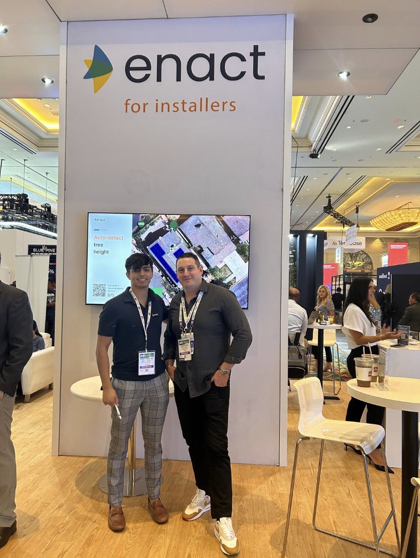 ENACTSOLAR's tweet image. First day at @REPlusEvents in Las Vegas, NV. Showcasing our latest version of the Enact platform, benfefits of the Enact Home app, and the launch of the Enact Parter Portal. 

Stop by booth #7415 to chat with the team!

#replus23 #solarandstorage #solarconference #renewableenergy