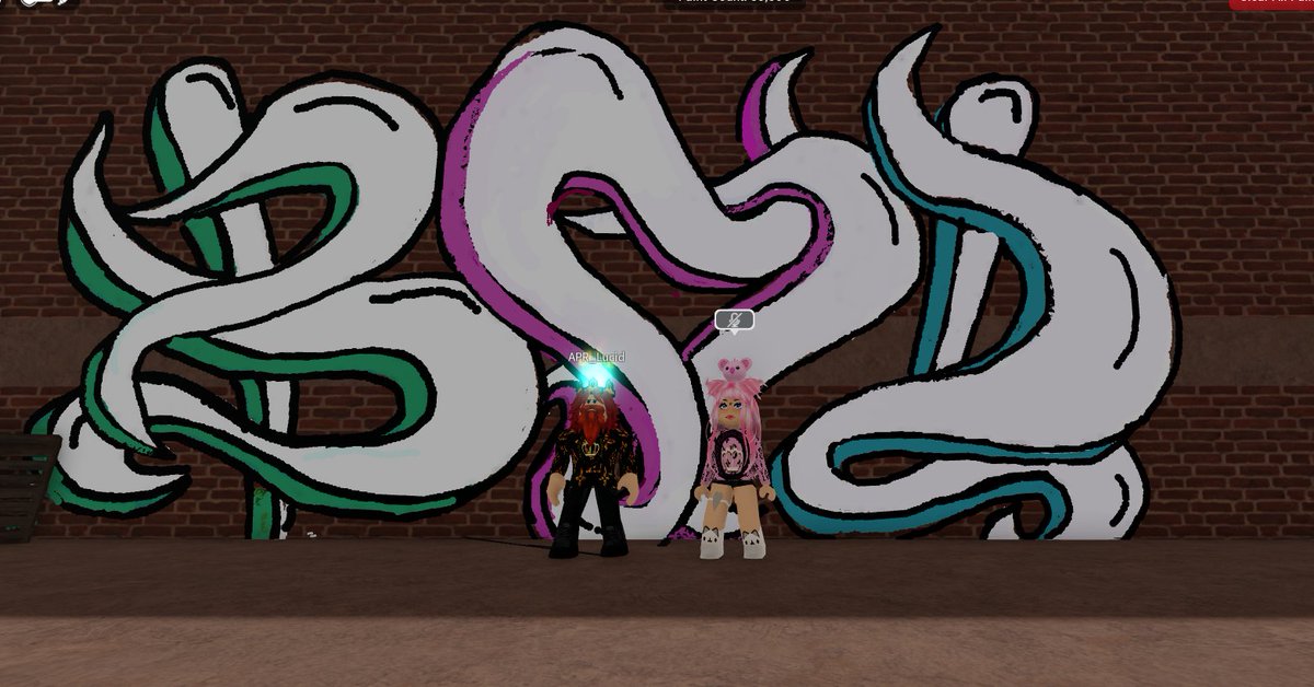 mrlonghairguy's tweet photo. My wife @bitesizedstar1 made this in Roblox. she is pretty talented. https://t.co/x8nEKswRL0