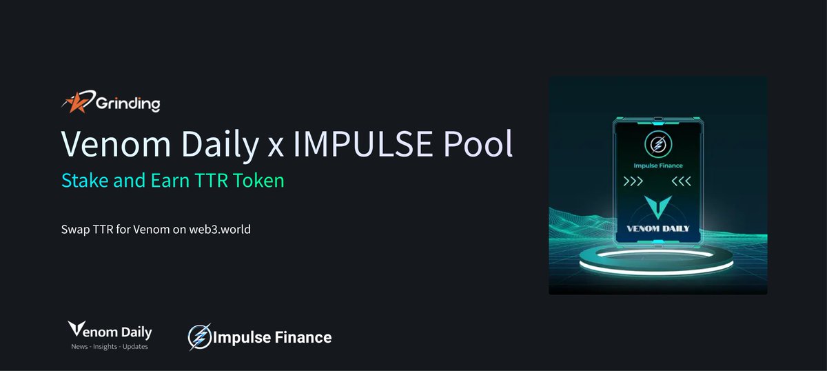 impulsetoken's tweet photo. 📷@impulsetoken x @VenomDailyMM 
-Special Mint Staking Pool

1. Complete task on https://t.co/vpaGMjJAXF (Skip Stage if completed)

Stake minted NFT on https://t.co/u8uQfw8Tll

Swap rewards on  @w3w_exchange for Test Venom Tokens

#VenomNetwork #VenomFoundation #VenomBlockchain https://t.co/tzGicjxcBl