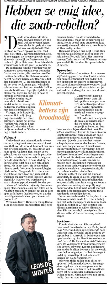 Heerlijk stuk van Leon de Winter
Klimaatketters zijn broodnodig 🎯