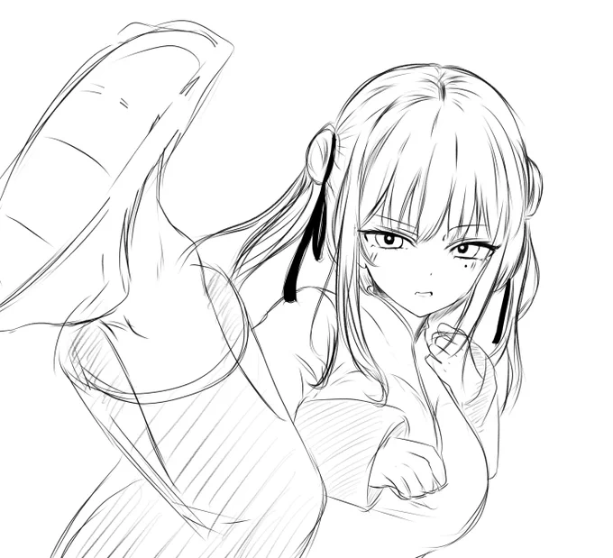 今日の練習!
カンフー花梨先輩をまた描いてしまった🫣 