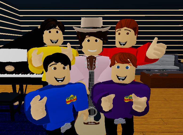 RobloxWiggle's tweet photo. Our new album "It's a Wiggly Wiggly World" releases tomorrow! What better way to celebrate it than with a music video with a track from the album featuring our pal, Greg!

https://t.co/RScQ8tq8Fa https://t.co/gqnMCnbE57