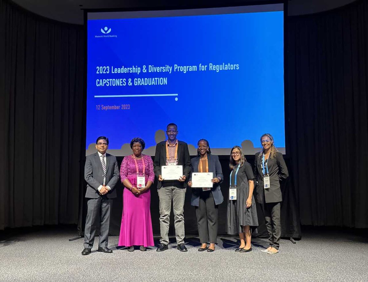 CentralBankRw's tweet photo. Yesterday, the @CentralBankRw team in #Manila presented their policy project titled "Leveraging Transactional Mobile Money Data to Increase Access to Finance for Women" at the 2023 @NewsAFI #afiGPF under the @womensworldbnkg program.
#afiGlobal
#WomenFinance
#LeaveNoOneBehind https://t.co/Tlyfrlf8U7