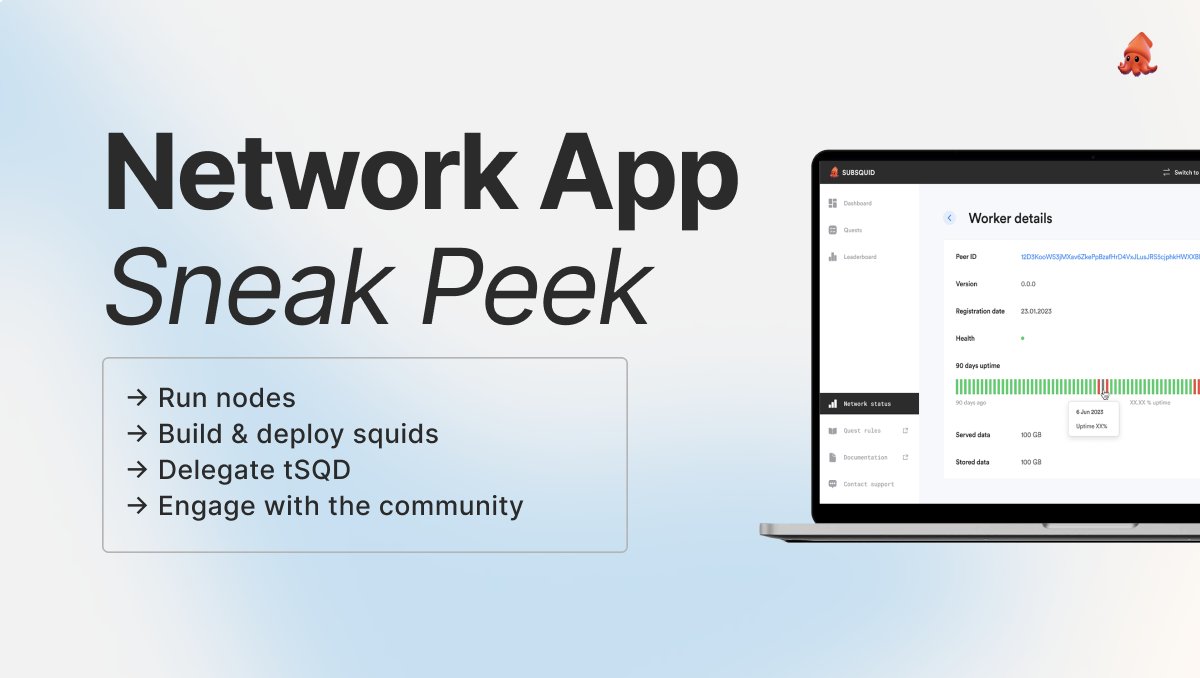 helloSQD's tweet photo. It's time to reveal a secret ‼️

📱 We've built a super user-friendly app for Subsquid Network!

We will release it on day one of the incentivized testnet. https://t.co/rQFqzbylbg