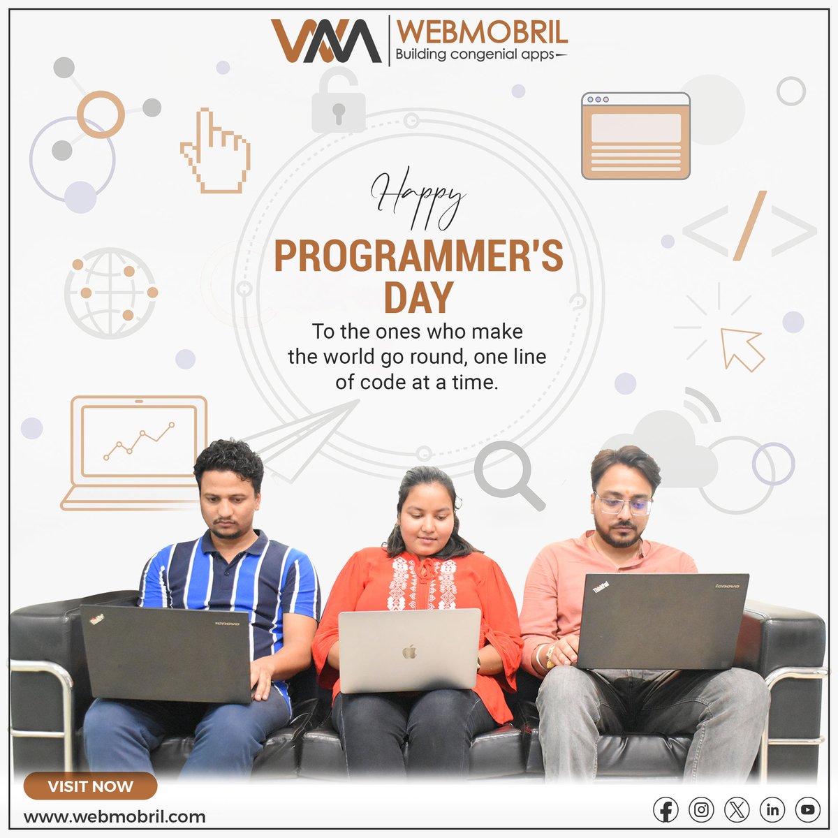 webmobrilinc's tweet image. Celebrating the unsung heroes behind the screens
Happy Programmer's Day to the architects of the digital world! 💡🌐 💻
.
.
.
#ProgrammersDay #CodeMasters #CodingHeroes #CodingMagic #DigitalCreators #TechInnovators #webmobril