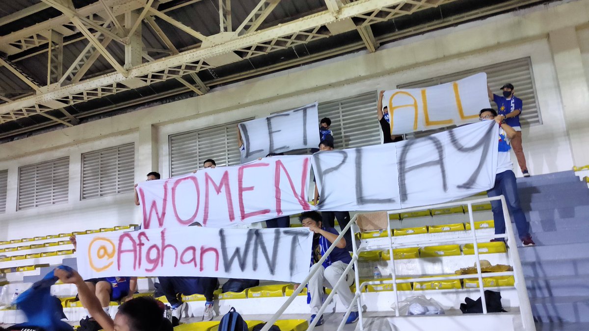 We are in solidarity with the Afghan women's national football team, who are currently taking refuge in Australia and not recognized as an official representative of their country following the recent regime change in 2021.

Football is for all. ABANTE BABAE! 

<a href="/AfghanWnt/">Afghanistan Women's National Football Team</a> ❤️