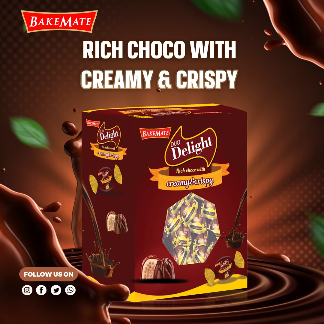 bakemateglobal's tweet image. Indulge in a heavenly experience with our Duo Delight molded chocolates. Made with finest ingredients and crafted to perfection each piece is a delectable delight that will satisfy your sweet cravings
#DuoDelight #buynsell #Cheap #offers #Chocolate #EnrobedChocolate #chocolate