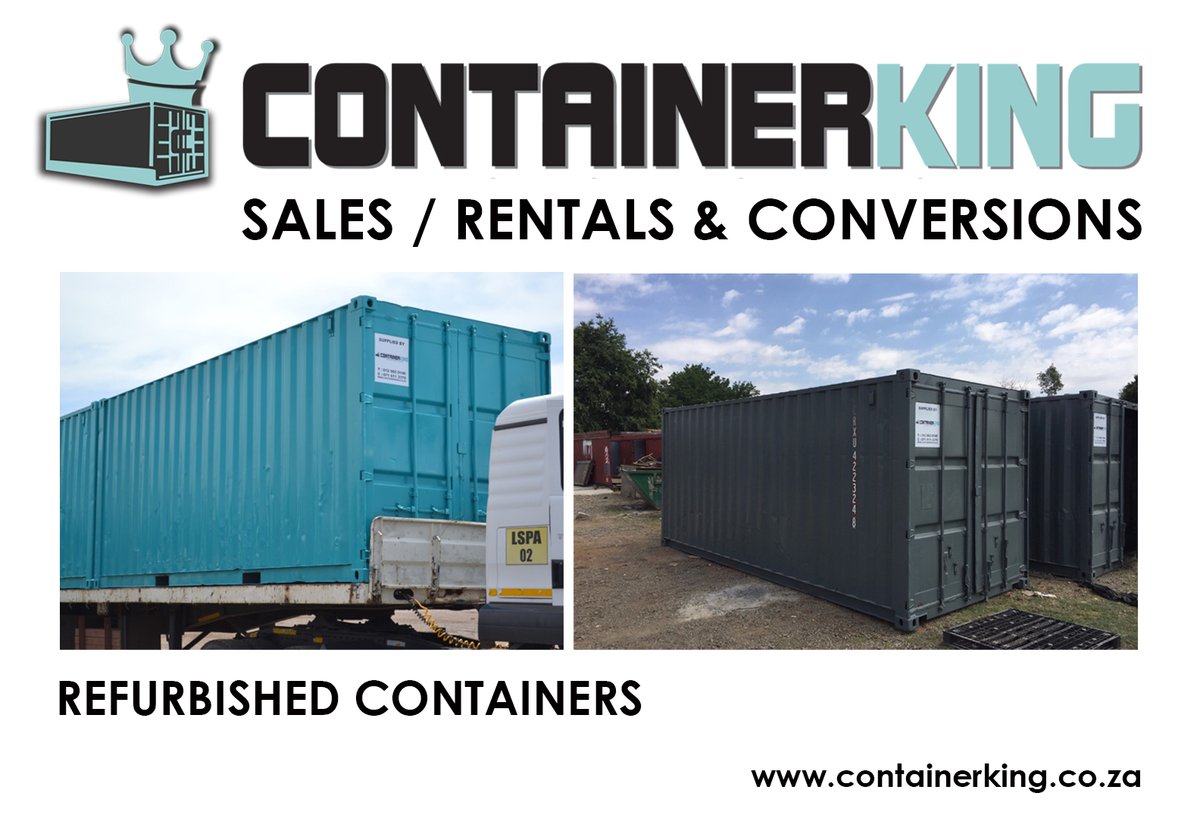 Container_King1's tweet photo. Pre-owned containers can be used for: 
* On-site office containers 
* Ablution containers 
* All-purpose general containers 

T: 010 534 6168 |  E: sales@containerking.co.za 

#containerking #containers #containersolutions #storagecontainers #storage #containers #SouthAfrica https://t.co/3uwbqMI4QZ