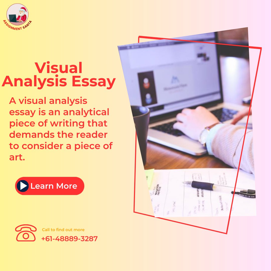 A visual analysis essay is an analytical piece of writing that demands the reader to consider a piece of art.
#essayhelp #essaytips #essaywriting #visualanalysis #assignmentsanta
For More: bit.ly/3sWewQI