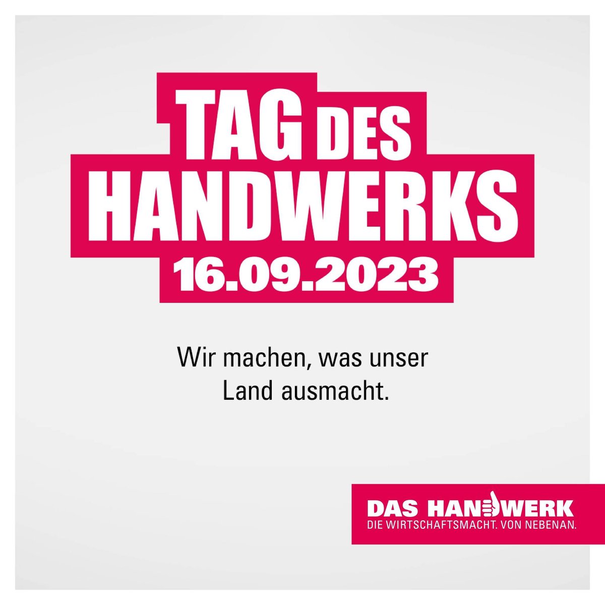 SAVE THE DATE!
Entdecke Deine Leidenschaft im Handwerk. Es ist so vielfältig, modern, kreativ, zukunftsorientiert und abwechslungsreich mit etlichen Perspektive & Karriere-Chancen.
#abinshandwerk #jetztkönnenlernen #karrierehandwerk #ausbildunghandwerk #metallbau #gottsberg