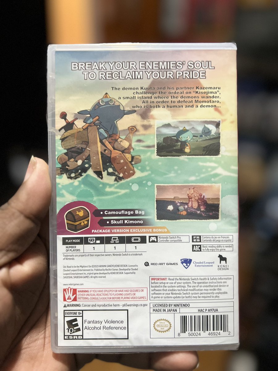 HeyBigBear's tweet photo. Get Oni here the game Link below
https://t.co/fAyWH2u1TA
#influencers #gamingcommunity #gamecollection #videogamecollecting #gamersdoingthings #switch #nintendoswitch #nintendo #nintendoswitchgame #nintendogamer #gamersdoingthings #oniroadtobethemightiestoni https://t.co/ARQrncoJXk