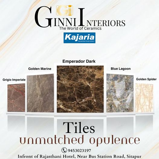 GinniInteriors's tweet image. हमारे यहाँ हर तरीके के टाइल्स उपलब्ध हैं आईये और अपने घर के लिए बेहतरीन गुणवत्तायुक्त टाइल्स का चुनाव करें 
Ginni Interiors-Bindal Brothers
Call Now
Contact Us :- 9453023197
#GinniInteriors #Kajariatiles #kitchenapplication #Hardwarefitting #SanitaryBathware #Sitapur #bestdecor