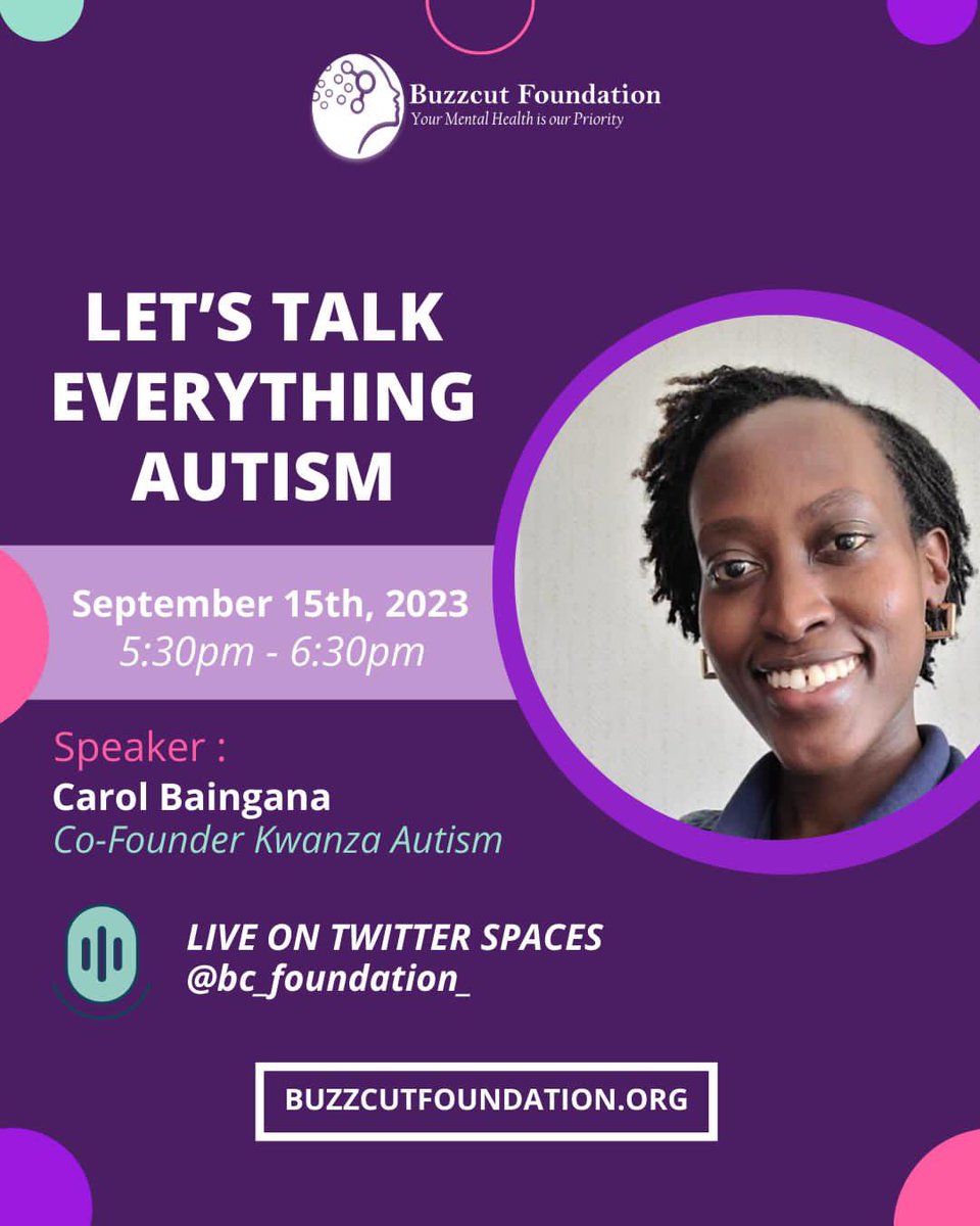 Atino Elizabeth✨🇺🇬 (@atino_elizabeth) on Twitter photo Join us this Friday to discuss everything on Autism! We shall be having Ms. Carol the Co-Founder of Kwanzautism to help us understand better. <a href="/Bc_foundation_/">Bright Chimezie Foundation</a> shall be hosting this session.
Are the rights of Autistic children/pereons really unpheld in the society?
See you✨ Join us this Friday to discuss everything on Autism! We shall be having Ms. Carol the Co-Founder of Kwanzautism to help us understand better. <a href="/Bc_foundation_/">Bright Chimezie Foundation</a> shall be hosting this session.
Are the rights of Autistic children/pereons really unpheld in the society?
See you✨